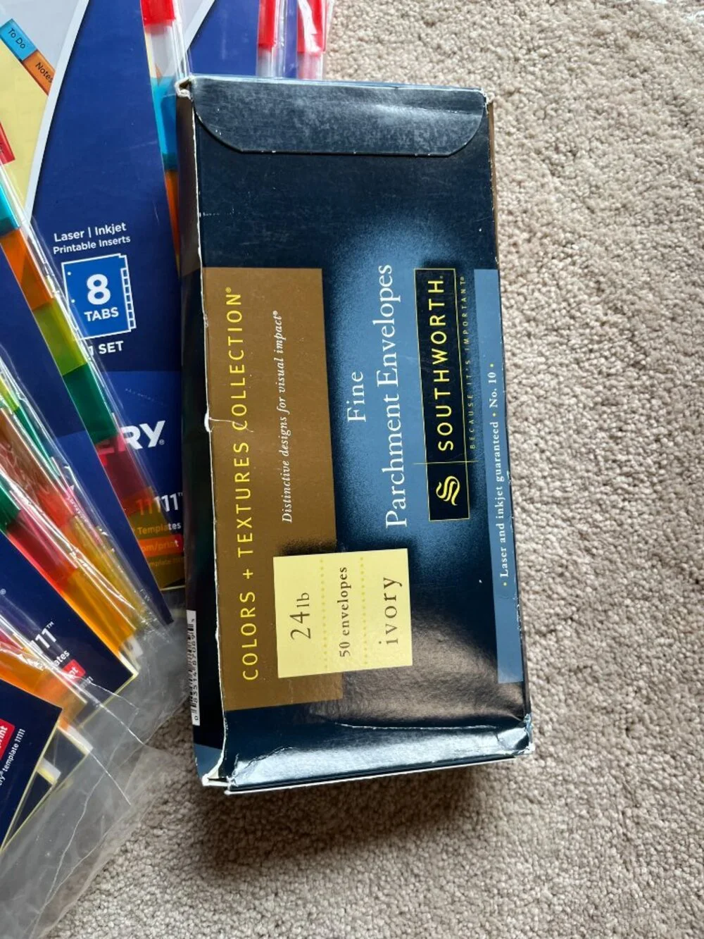 Avery Tabs‎ Files (15 sets) Plus Ivory Envelopes (Great Value!!)